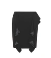 Givenchy Ruffle-detail Wool Mini Skirt In Llack