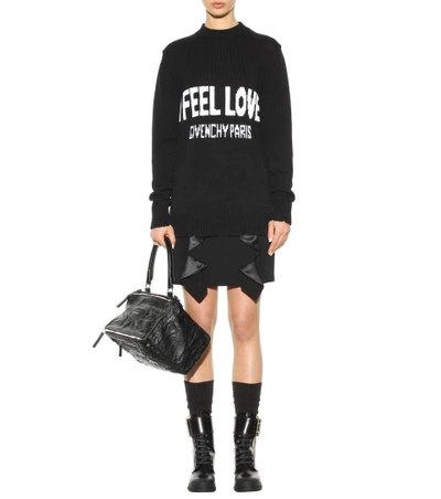 Shop Givenchy Wool Skirt In Llack