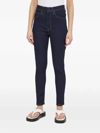 Levi's Levis Womens Blue Wave Rinse 724 Straight-leg High-rise Stretch ...