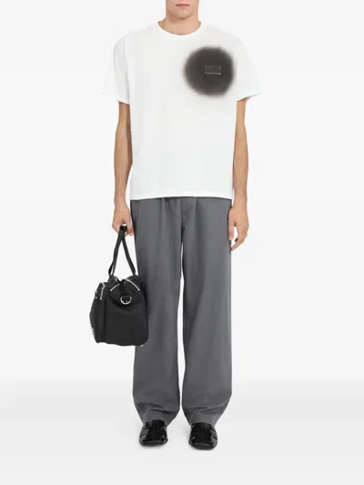 Mm6 Maison Margiela White T-shirt With Spray Print In White