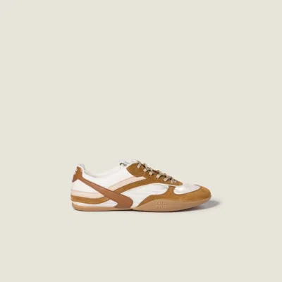Miu Miu Gymnasium Sneakers In Technical Fabric And Suede In Yellow