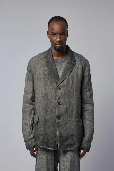Thom Krom Linen Button-up Jacket In Gray