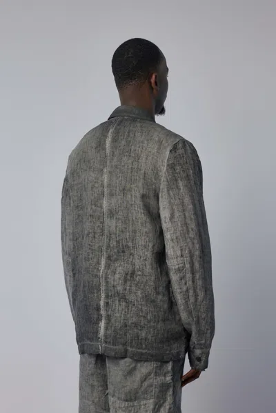 Thom Krom Linen Button-up Jacket In Gray