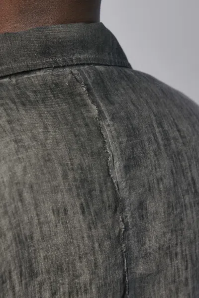 Thom Krom Linen Button-up Jacket In Gray