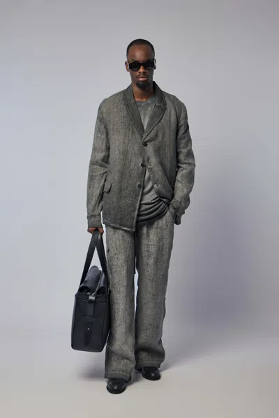Thom Krom Linen Button-up Jacket In Gray