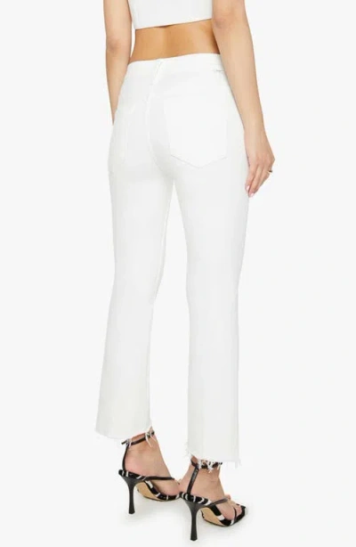 Mother The Hustler Ankle-fray Jeans In White