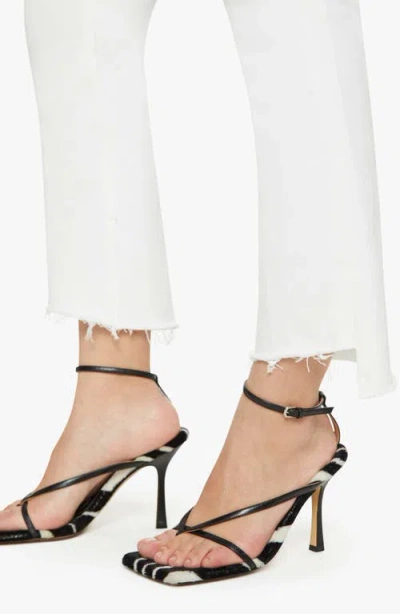 Mother The Hustler Ankle-fray Jeans In White