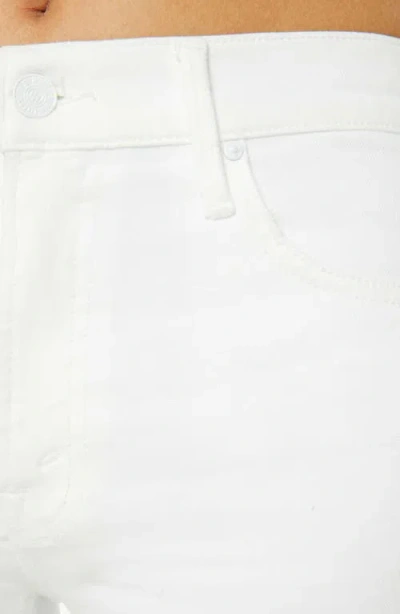 Mother The Hustler Ankle-fray Jeans In White