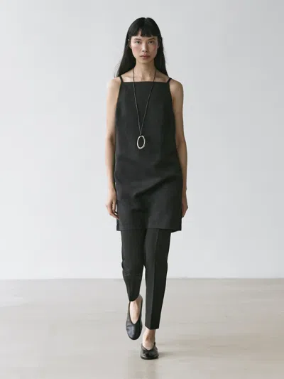 Massimo Dutti Flowing Mini Dress In Black