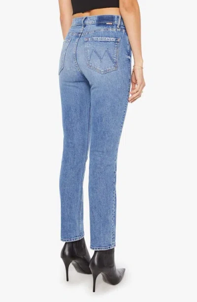 Mother Petites The Lil Mid Rise Hiker Hover Fight For Your Right Jeans In Blue - Size 23