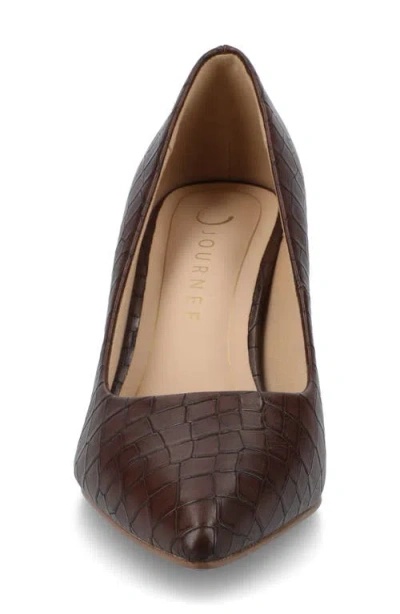 Journee Collection Wide Width Scylee Pump In Brown