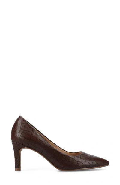 Journee Collection Wide Width Scylee Pump In Brown