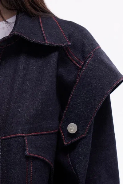 Jendue Davidson Oversize Jacket In Blue