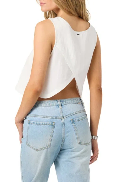 O'neill Sanders Side Button Crop Tank In White