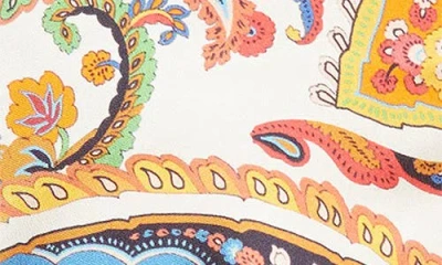 Etro Women Silk Top With American Neckline And Floral Paisley Pattern In Multi