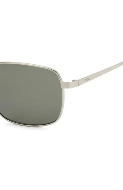 Fossil 58mm Rectangular Sunglasses In Black