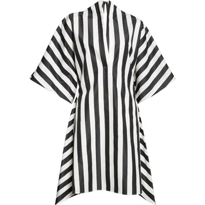 Jacquemus Womens Jacquard Medium Stripes Moisson Striped Cotton And Silk Tunic In Black