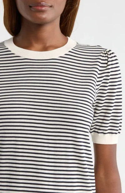 Frame Striped Cotton-blend T-shirt In Black