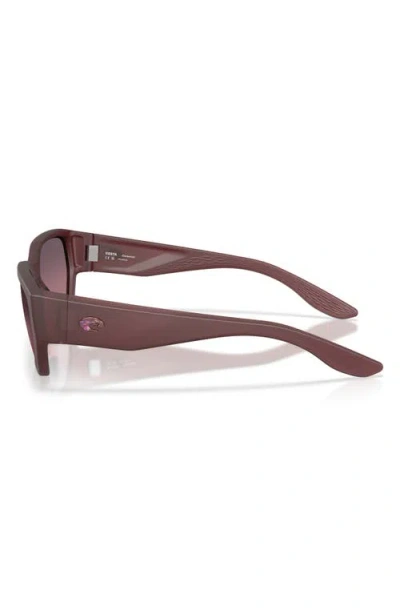 Costa Del Mar Clemente 58mm Polarized Rectangular Sunglasses In Red