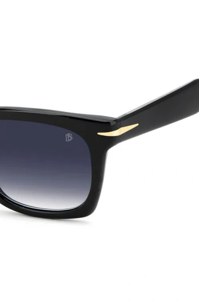 David Beckham Eyewear 53mm Rectangular Sunglasses In Black