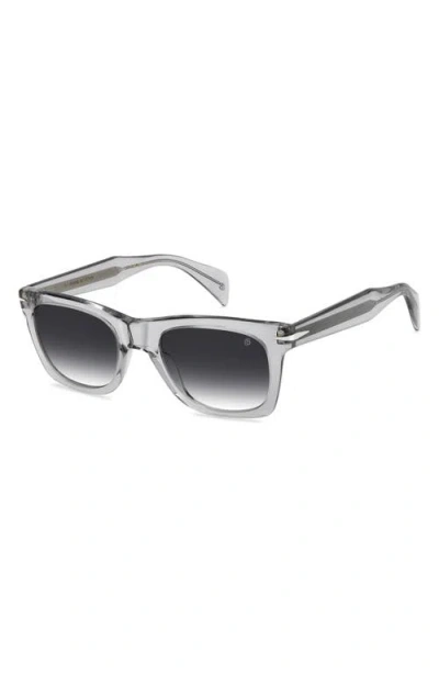 David Beckham Eyewear 53mm Rectangular Sunglasses In White