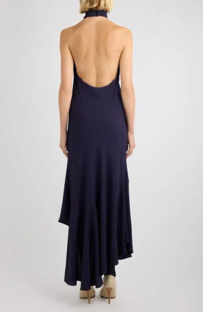 Alaïa Backless Maxi Dress In Blue