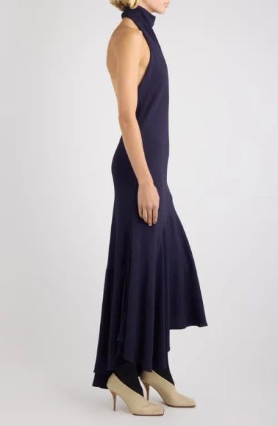 Alaïa Backless Maxi Dress In Blue