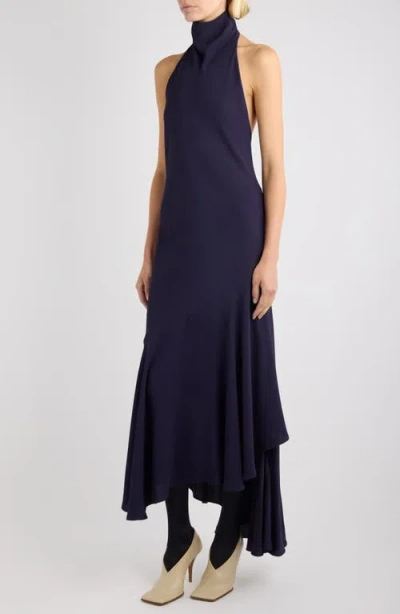 Alaïa Backless Maxi Dress In Blue