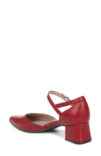 Naturalizer Maddox Ankle Strap Pointed Toe Pump In Red