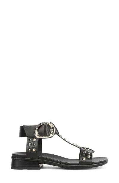 Naturalizer Wide Width Brandy Stud Sandal In Black