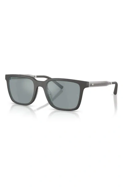Oliver Peoples X Roger Federer Mr. Federer 52mm Polarized Rectangular Sunglasses In Black
