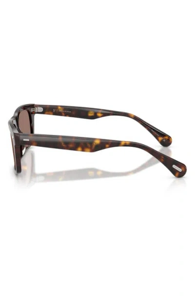 Oliver Peoples X Roger Federer Mr. Federer 55mm Polarized Rectangular Sunglasses In Brown