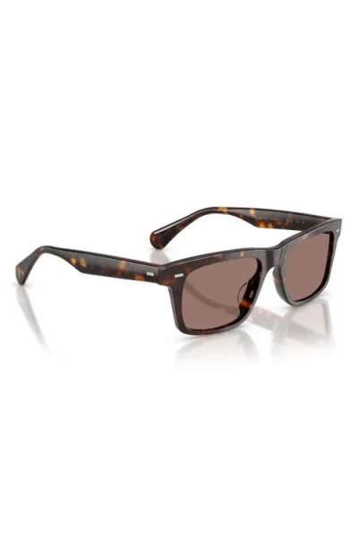 Oliver Peoples X Roger Federer Mr. Federer 55mm Polarized Rectangular Sunglasses In Brown