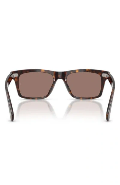 Oliver Peoples X Roger Federer Mr. Federer 55mm Polarized Rectangular Sunglasses In Brown