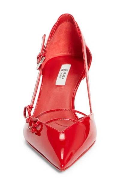 Prada Pointed Toe Pump In Brown