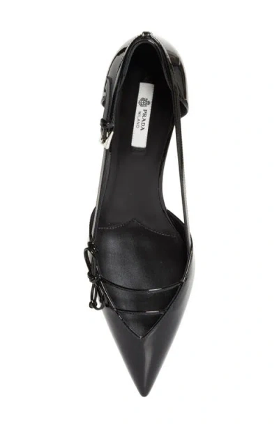 Prada Pointed Toe Pump In Black
