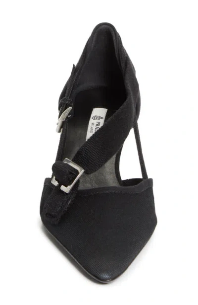 Prada Kitten Heel Pointed Toe Pump In Black