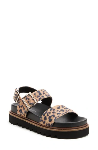 Kelsi Dagger Brooklyn Kel Leopard Double-strap Sandals In Animal Print