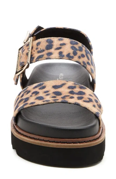 Kelsi Dagger Brooklyn Kel Leopard Double-strap Sandals In Animal Print