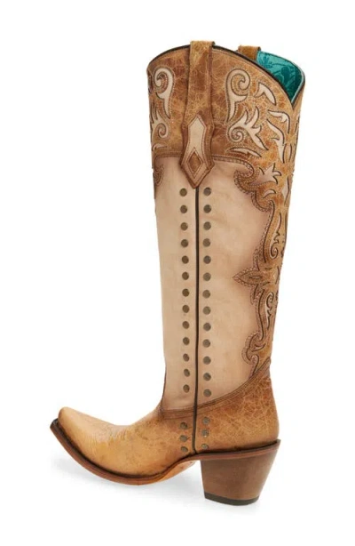 Corral Stud & Overlay Western Boot In Brown