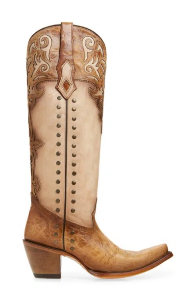 Corral Stud & Overlay Western Boot In Brown