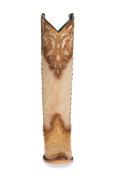 Corral Stud & Overlay Western Boot In Brown