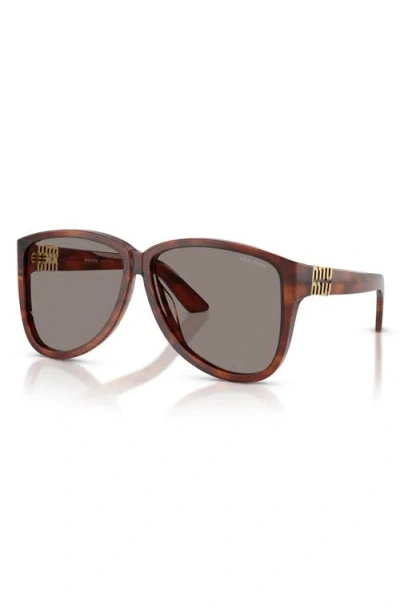 Miu Miu Tortoiseshell-pattern Sunglasses In Brown