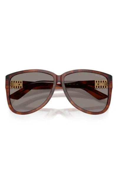 Miu Miu Tortoiseshell-pattern Sunglasses In Brown