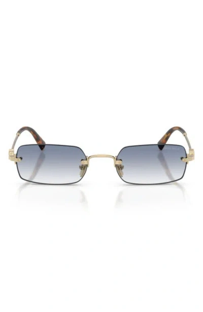 Miu Miu 52mm Rectangular Sunglasses In Blue