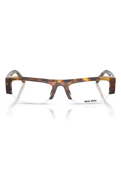 Miu Miu 51mm Gradient Rectangular Sunglasses In Brown