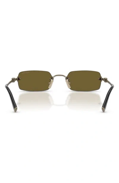Miu Miu Metal Rectangular Sunglasses In Green