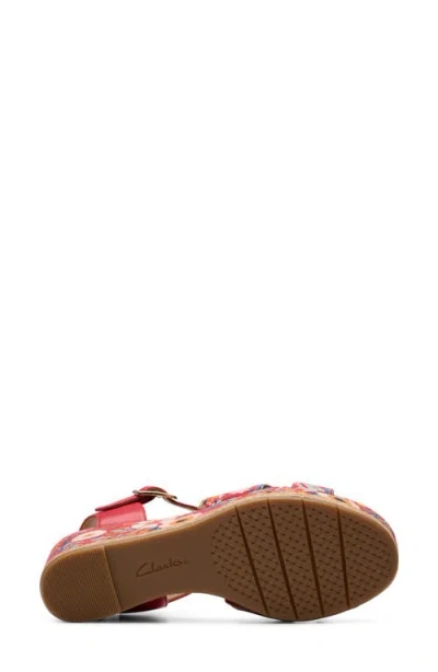 Clarksr Clarks(r) Chicly Floral Wedge Sandal In Multi