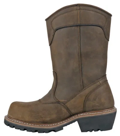 Hoss Boot Company Hoss Buford Logger Pull On Composite Toe Work Boot In Brown