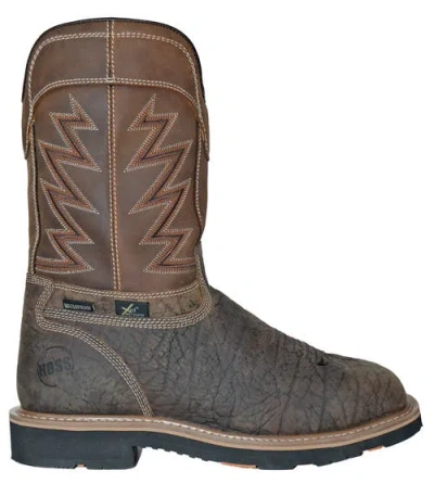 Hoss Boot Company Hoss Fracker Composite Toe Met Guard Work Boot In Brown